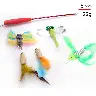 Plush and Feather Cat Wand Toy Set