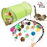 Plush and Feather Cat Wand Toy Set