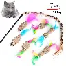 Plush and Feather Cat Wand Toy Set