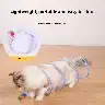 S-Type Pet Cat Tunnel with Elastic Net and Feather